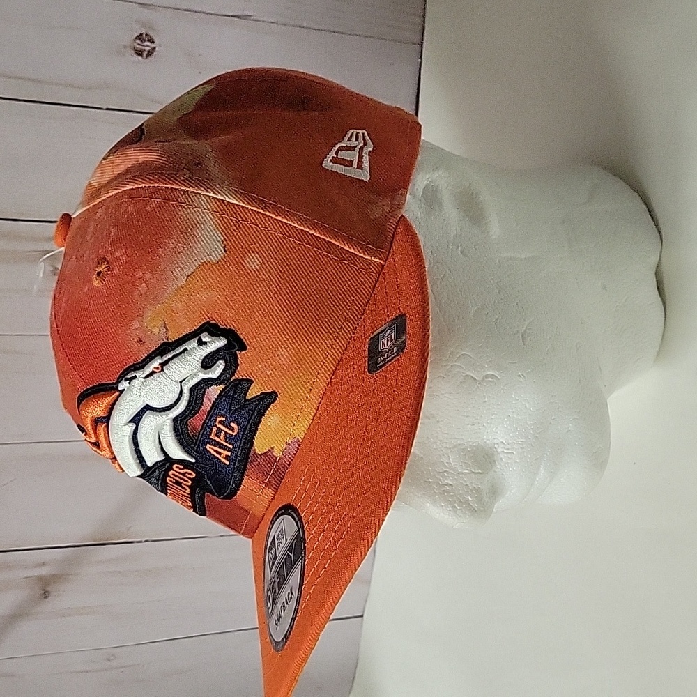 New Denver Broncos New Era Ink Dye Sideline 9FIFTY Snapback Hat Men's NFL OS